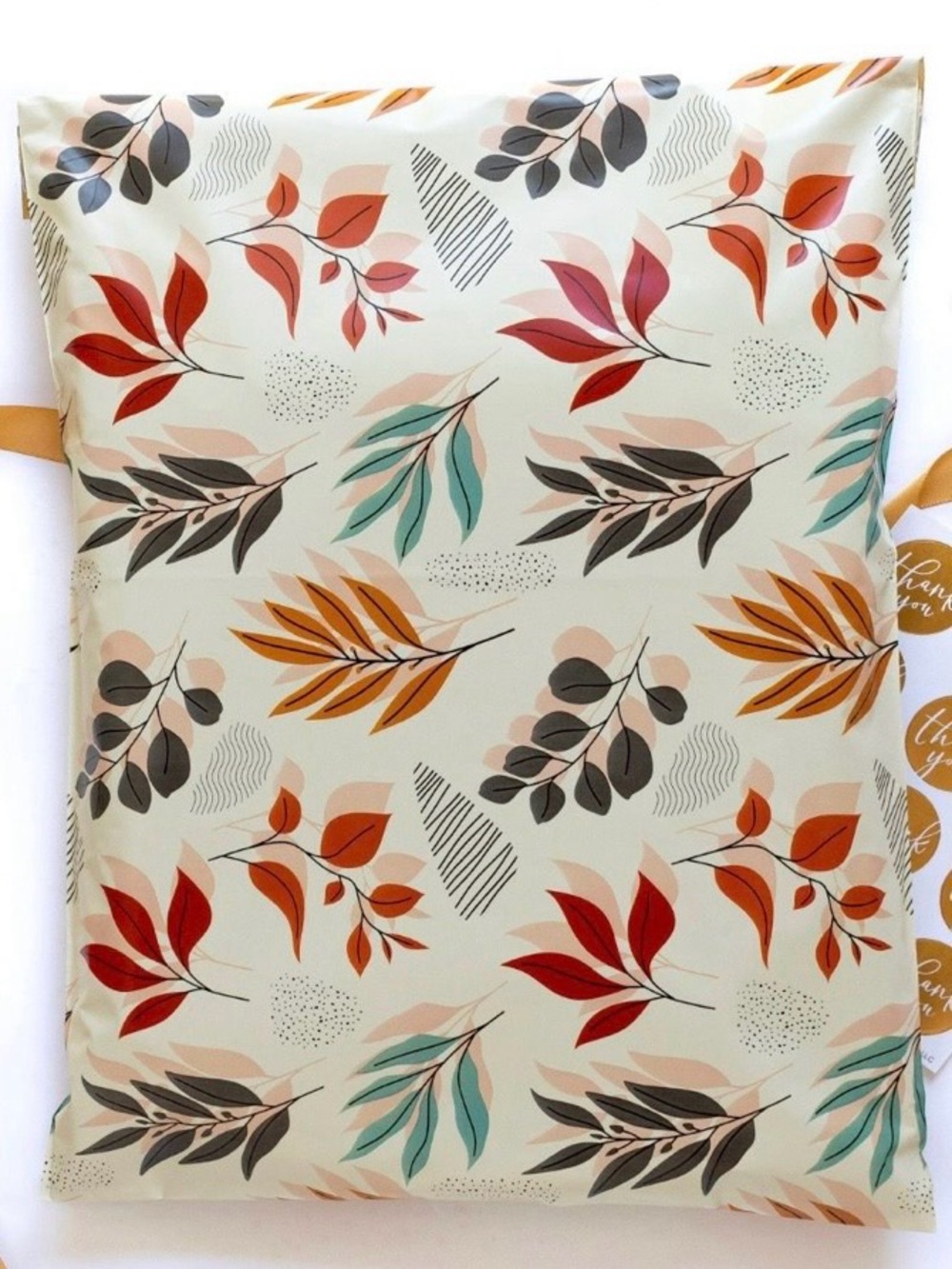 Fall Leaves Poly Mailers 12" x 15.5" Shipping Bags 20 Pack